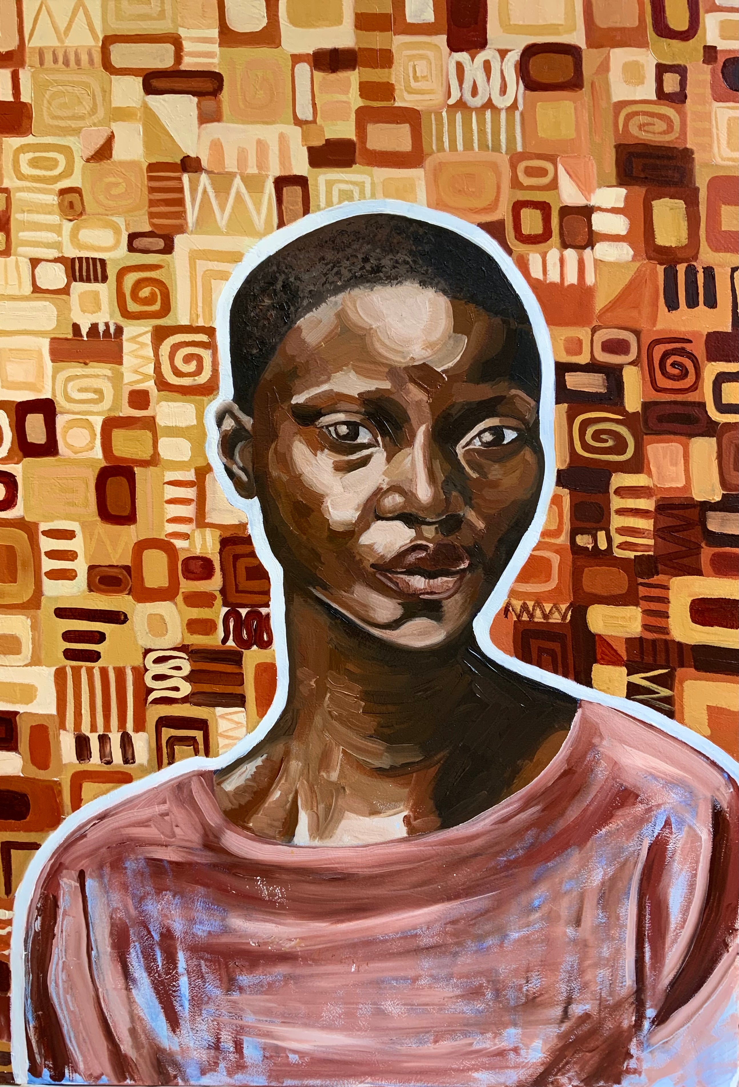 'with zeal' 2022 Original Oil Painting by Shona Inatimi