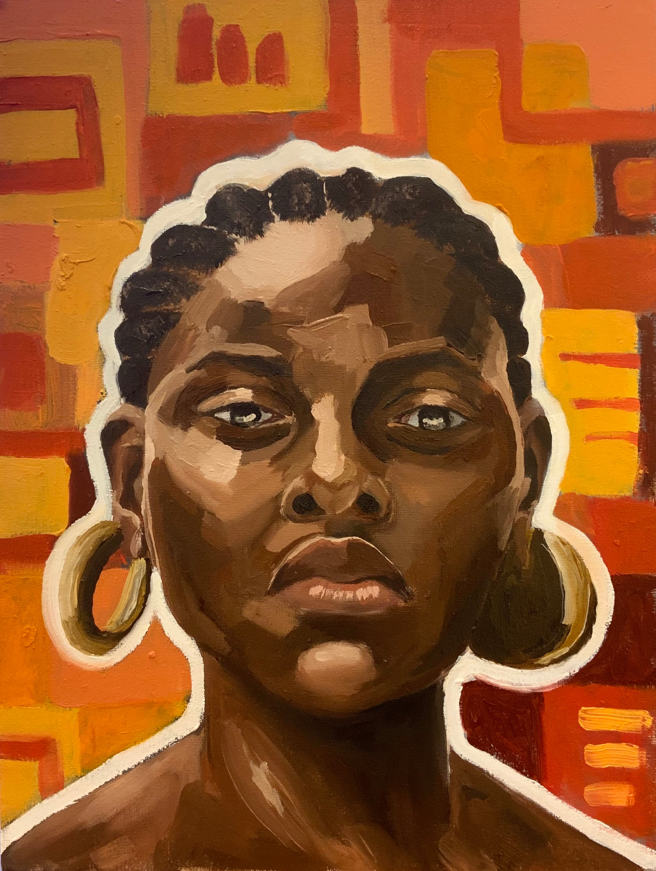 'don't' 2022 Original Oil Painting by Shona Inatimi