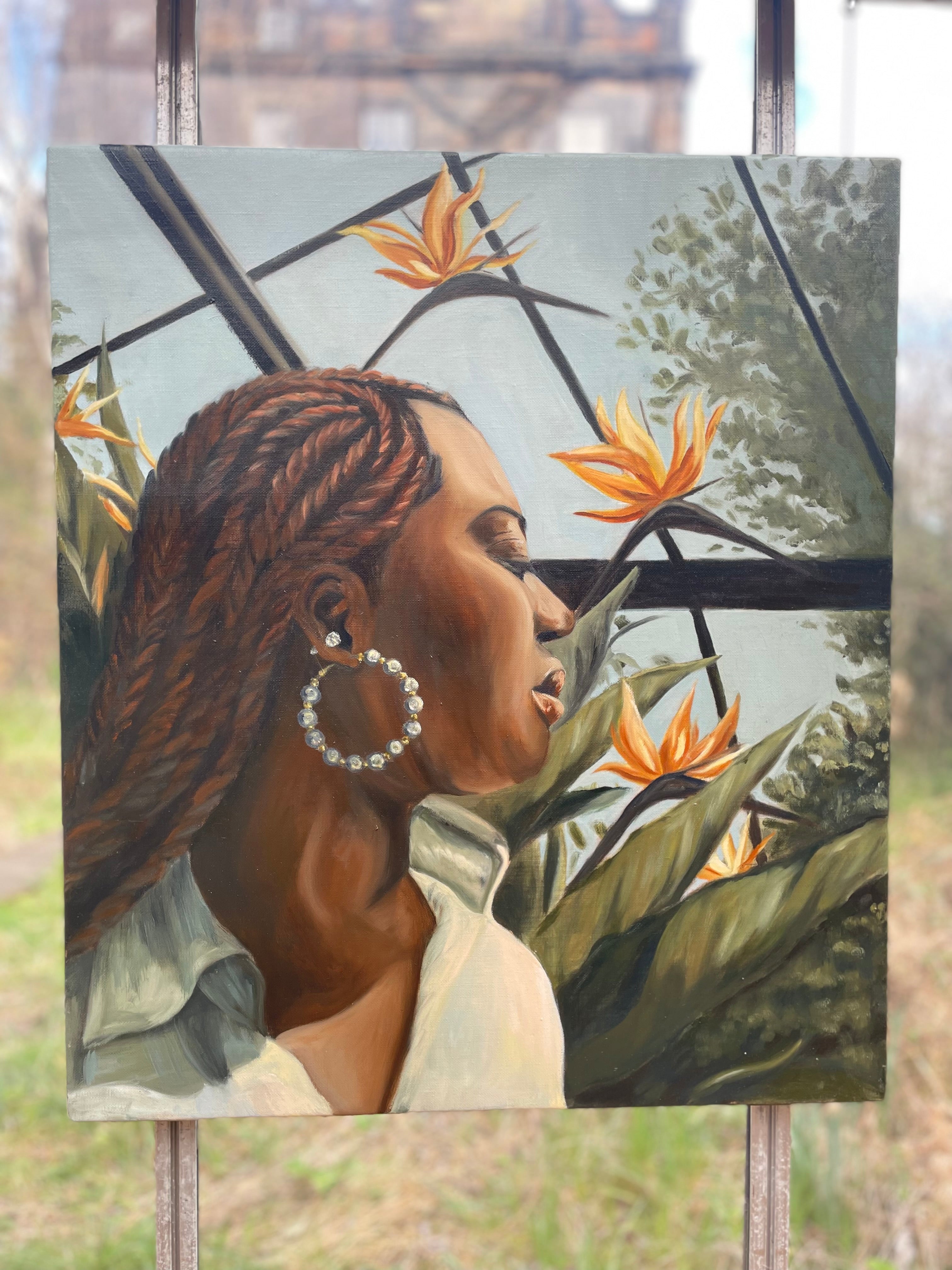 'Birds of Paradise' 2024 Original Oil Painting by Shona Inatimi