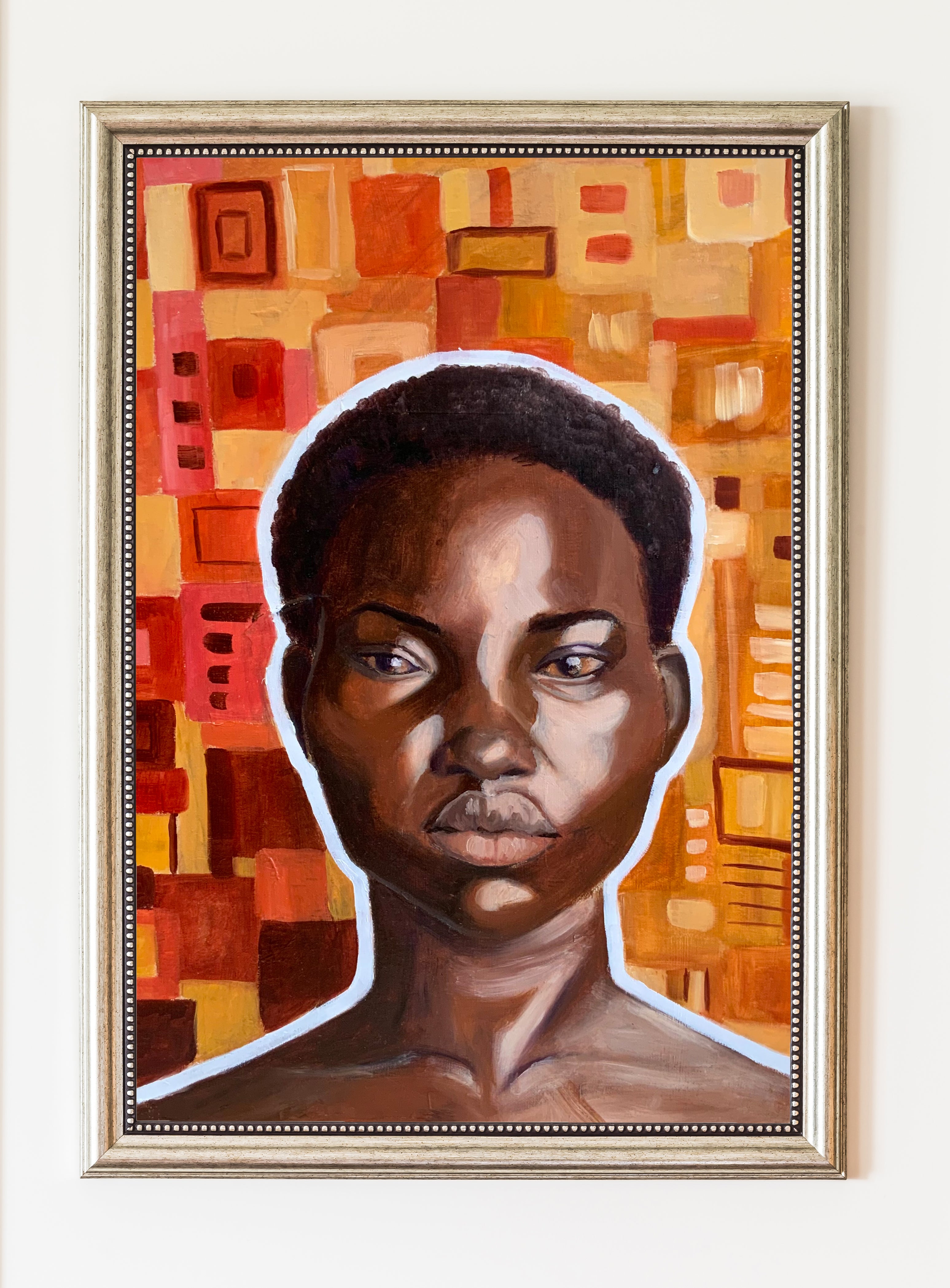 'she knows what she doesn't' 2022 Original Oil Painting by Shona Inatimi