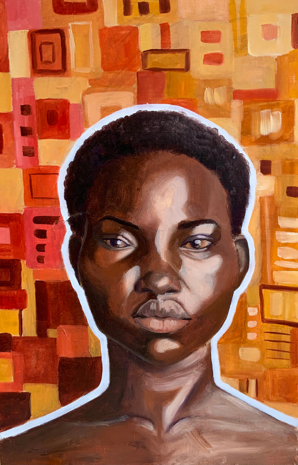 'she knows what she doesn't' 2022 Original Oil Painting by Shona Inatimi