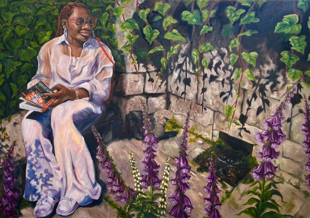 'The Blossoming Garden Where Time Dreams' 2025 Original Oil Painting by Shona Inatimi